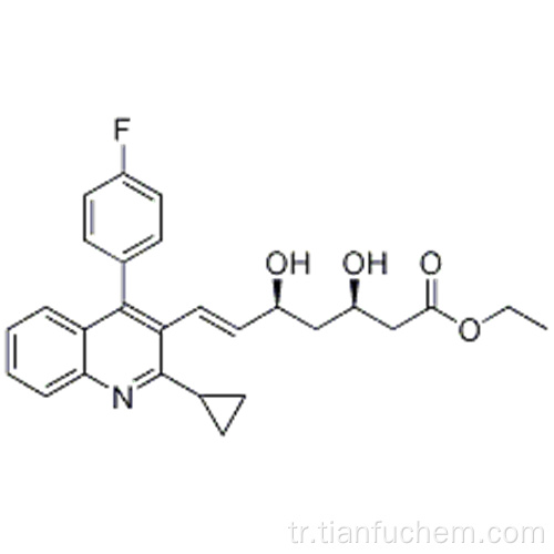 6-Heptenoik asit, 7- [2-siklopropil-4- (4-florofenil) -3-kinolinil] -3,5-dihidroksi-, etil ester, (57187671,3R, 5S, 6E) - CAS167073-19 0